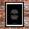 Motivational Poster: Execution without vision is a nightmare. Vision without execution is a daydream. 18x24" by Dept. of Motivation