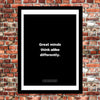 Motivational Poster: Great minds think differently - 18x24" poster by Dept. of Motivation